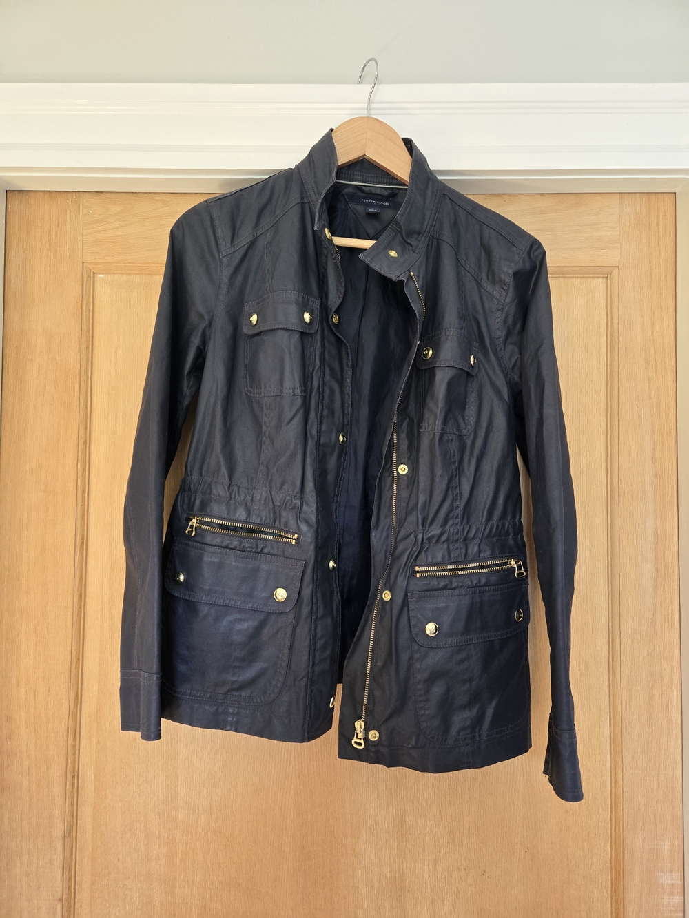 Tommy Hilfiger Medium Navy Jacket with Gold Hardware
